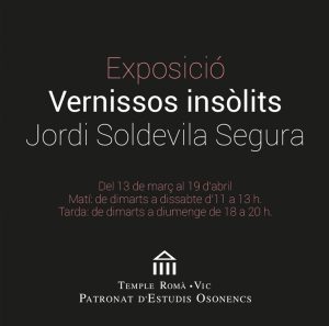 Exposicio "Vernissos insólito" de Jordi Soldevila al Temple Romà de Vic.
